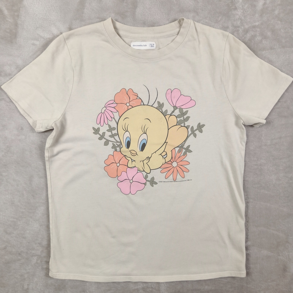 Abercrombie‎ Kids Cream Tweety Graphic T-Shirt Size 13/14